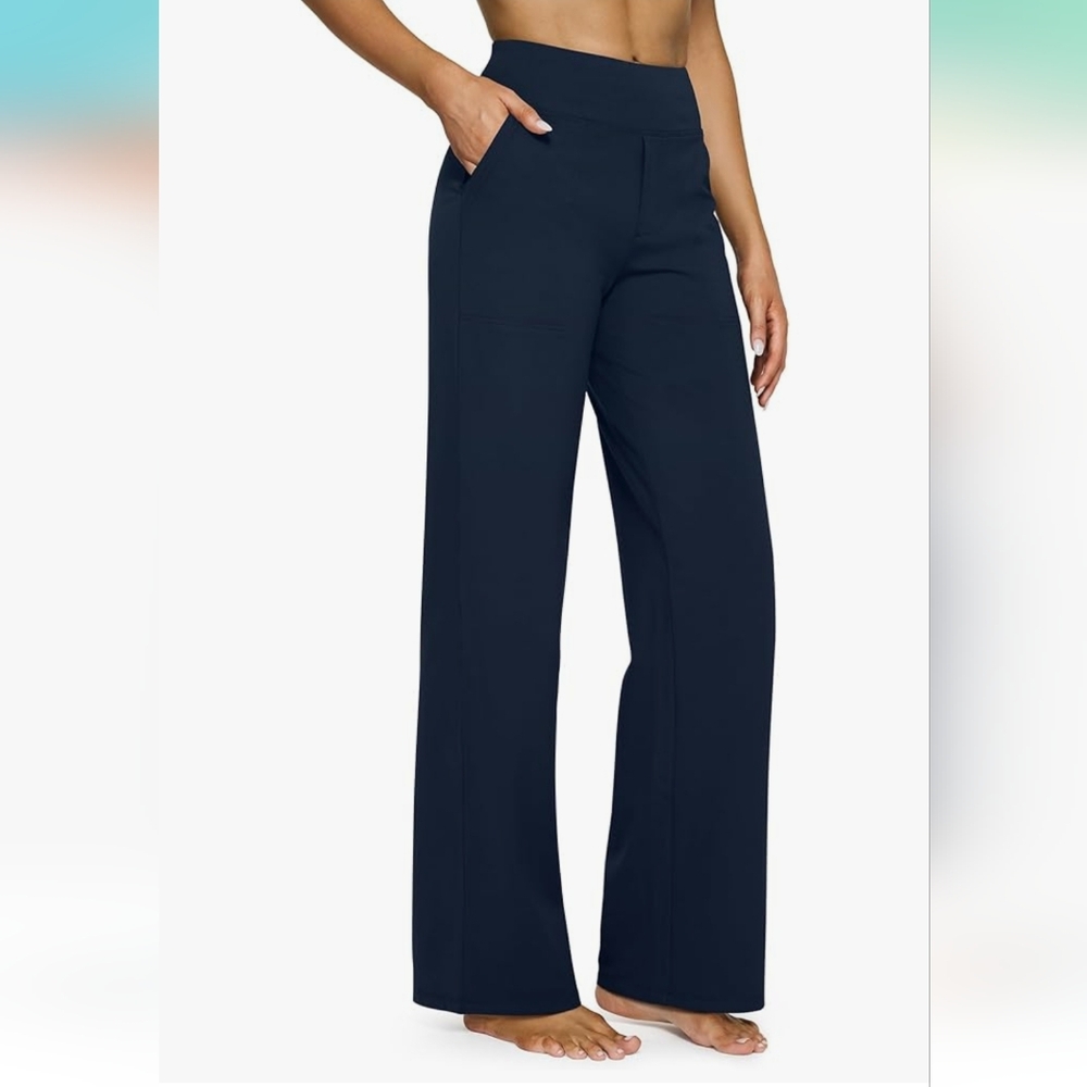 G4FREE Brand Navy Wide-Leg Yoga and Work Pants